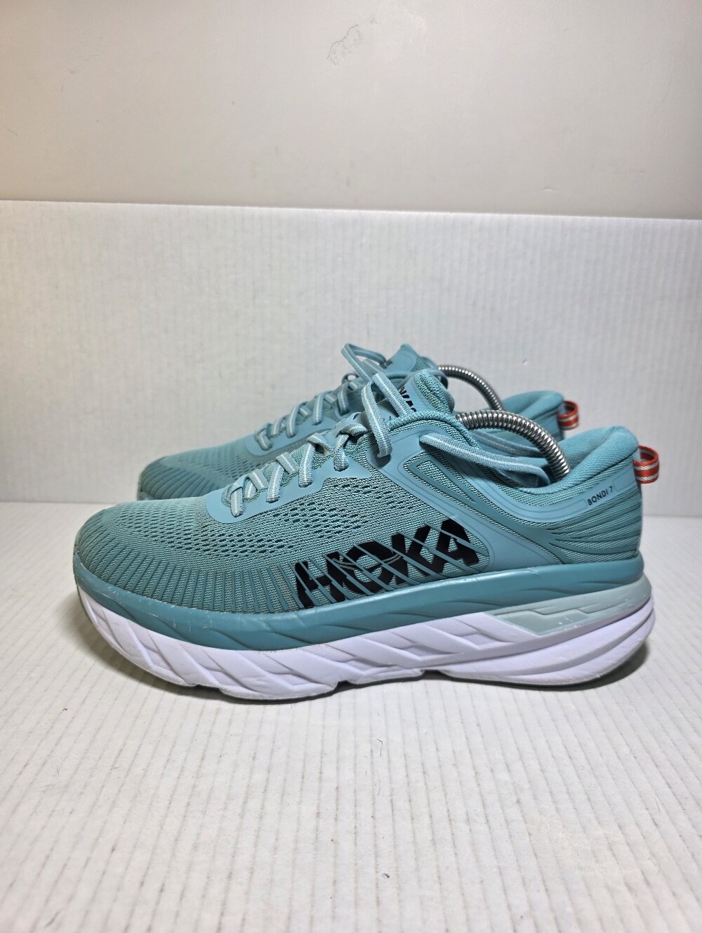Hoka One One Bondi 7 Women's Size 10 Running Shoe Aquarelle Blue